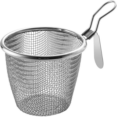 Passoire alimentaire en acier inoxydable à mailles fines, panier-filtre pour friteuse, égouttoir pour nouilles, légumes, raviolis, ustensiles de cuisine (1/5)