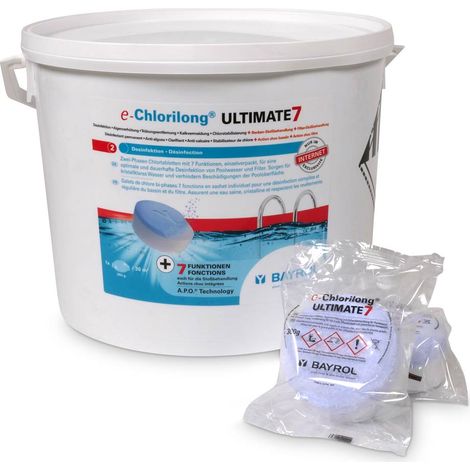 BAYROL e-Chlorilong® ULTIMATE 7 - 300 g Chlortabletten mit 7 Funktionen 10,2 kg