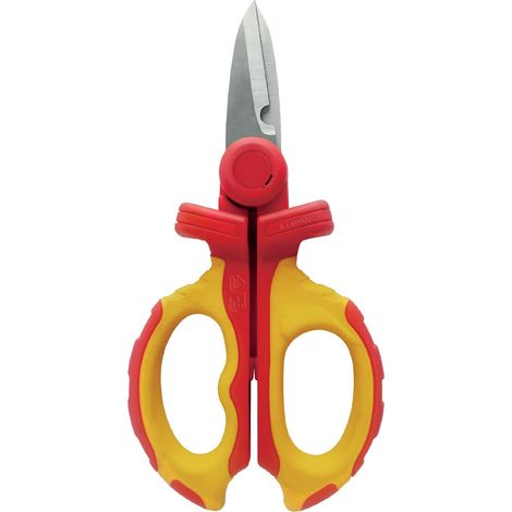 Forbici isolate da elettricista, 1000V. Rosso e giallo (1/4)