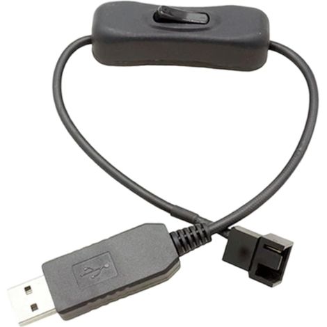 Adaptateur pour ventilateur PC, connecteur d'alimentation PWM USB 3/4 broches Câble répartiteur PWM pour PC de bureau, appareils électroniques, systèmes de refroidissement, entretien automobile