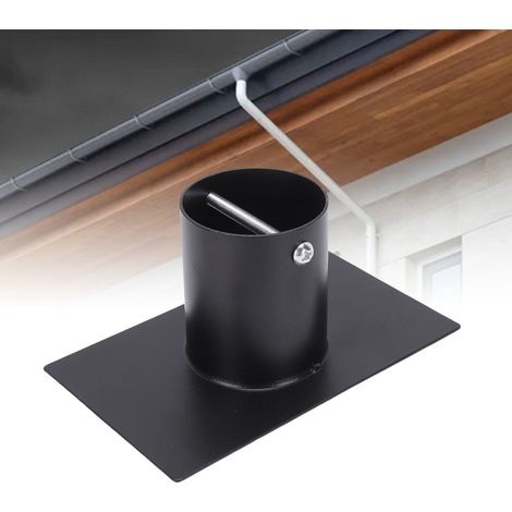 Adaptateur d'installation de chaîne de pluie, installateur de gouttière métallique avec boulon pour descente de gouttière de maison, noir (1/3)