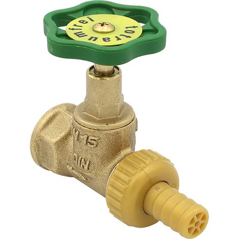 Schlösser Kesselentleerventil, DN 15, Eingang mit 1/2" IG, Ausgang 3/4" mit Schlauchverschraubung (1/3)