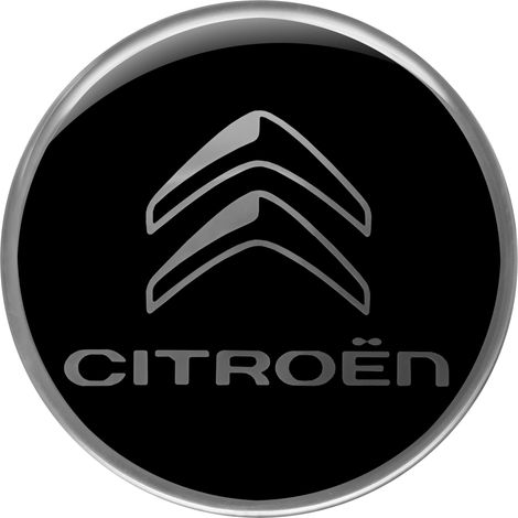 Citroen Adesivo 3D Ufficiale, 52 mm - Colore: NERO