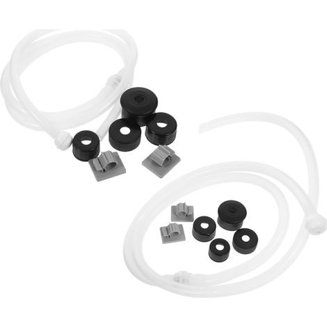 Set dispenser da 2 pezzi con tubo di prolunga in silicone per lavelli da cucina e bagno: installazione adattabile e ottimizzazione dello spazio. (1/5)