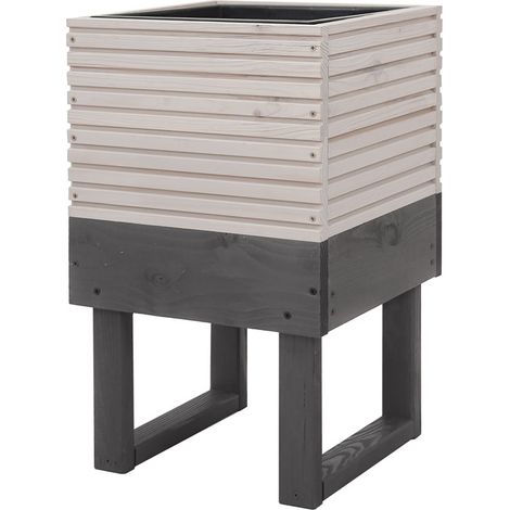 Westmann Jardinière en bois Kathleen Taupe 33x33x54 cm (1/5)