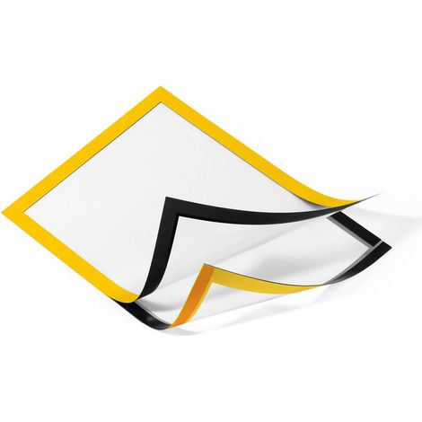 Cadre d'affichage DURAFRAMEA4 - fixation adhésive - pour surfaces lisses - 2 pièces - Jaune - 487204 (1/5)