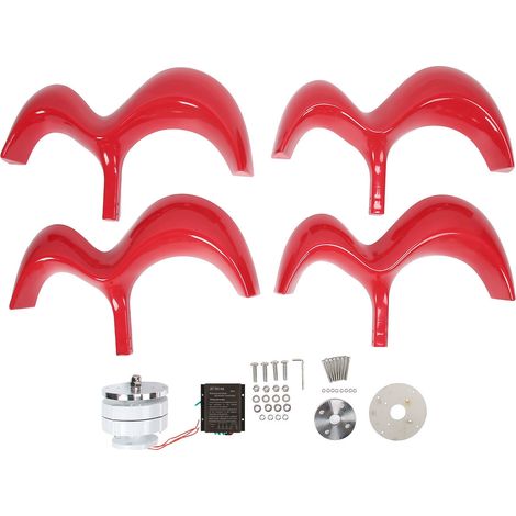 Éolienne Générateur 600W 48V Rouge Kit 4 Pales pour Maison Bateau Marine DT-HL-600W (1/5)