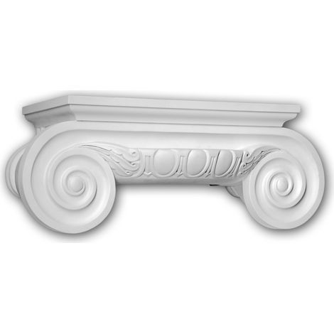 Halbsäulen Kapitell 415201 Profhome Fassadenstuck Säule Fassadenelement Ionischer Stil weiß (1/3)