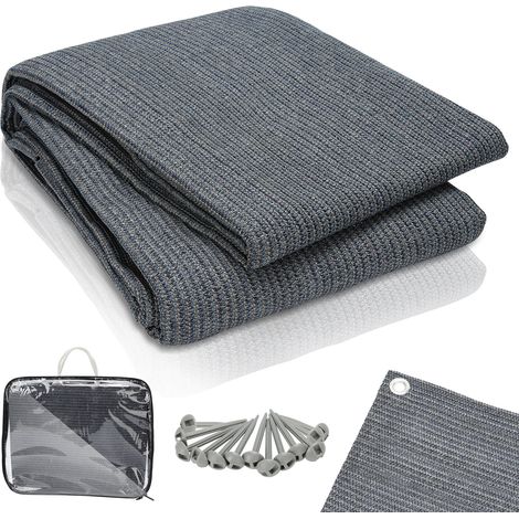 SWANEW Tappetino per tenda Tenda impermeabile da campeggio telo per tenda all'aperto telo da picnic coperta caravan ,Grigio, 250x400CM (1/5)