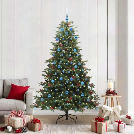 Künstlicher Weihnachtsbaum mit 300 LEDs mit Ständer Grün 210 cm