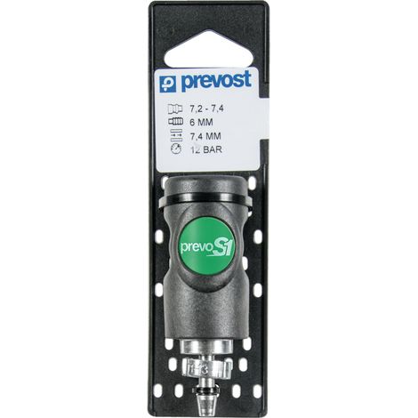 Euro-Sicherheits-Schnellkupplung PREVOST - 8 mm - Schlauch Ø 9-10 mm - ESI 071810CP