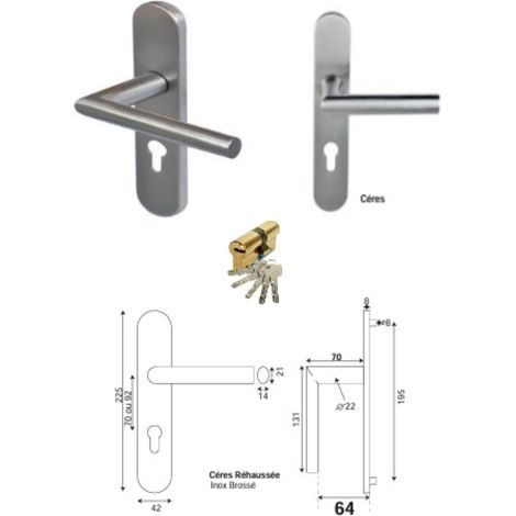 Poignee Cérès, Barillet De Porte D'entre (ref : N158rpl -in158rci) Gd Menuiseries (1/2)