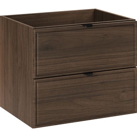 Waschtischunterschrank 60cm Elias mit 2 Schubladen, Holzoptik