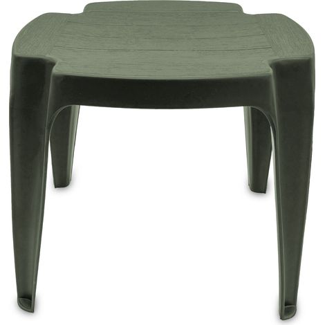 Kunststoff Gartenhocker 38x38 cm - grün - Garten Beistelltisch quadratisch - Mehrzweck Hocker Ablagetisch Balkontisch Fußhocker
