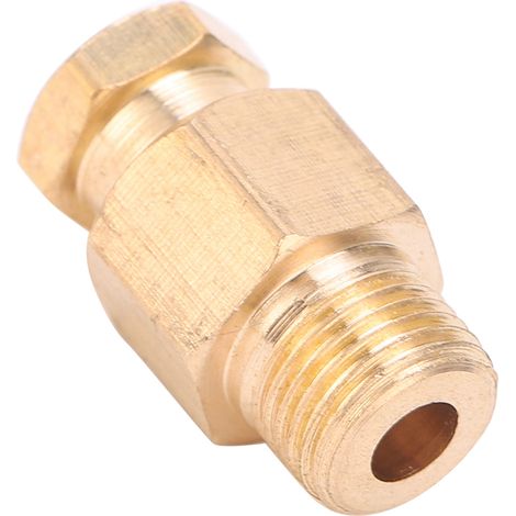 Raccord tuyau huile laiton, adaptateur droit fileté pour tube nylon cuivre aluminium PD618 (1/5)