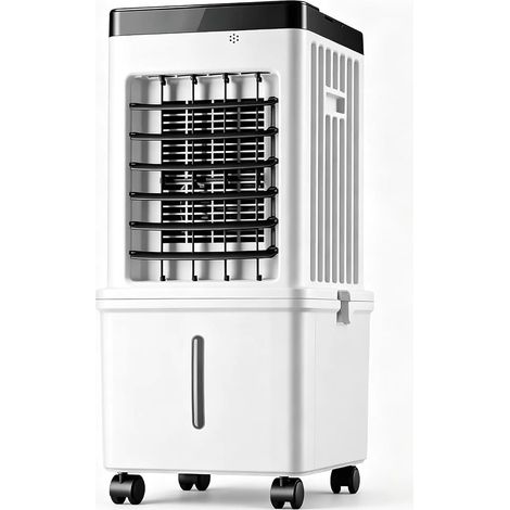 JSSEVN-Portable Air Conditioner Fan, 75W Evaporative Air Cooler  Adjustable 3 Speed, 90° Wide-Angle Air Supply, 15L Tank, 7.5-Hour Timer, for Home Office (1/5)