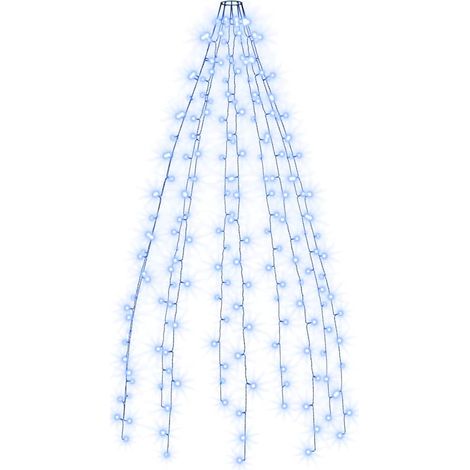Guirlande lumineuse sapin de Noël 210 LED 8 modes décoration intérieur extérieur bleu 210 cm (1/5)