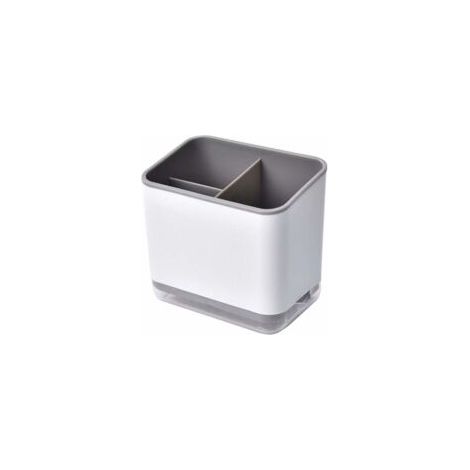 Porta posate, scolapiatti, organizer multifunzionale a 3 scomparti per scolare le posate (grigio) - Crezuo (1/4)