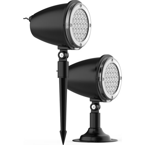 Projecteur lumineux de Noël pour jardin, lumière décorative flocon de neige LED, lampe de nuit extérieure avec projection d'images festives (1/4)
