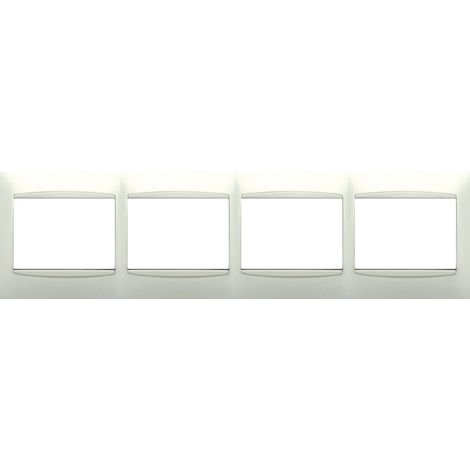 4 Elemente WHITE Rahmen mit BJC Coral 21214 Zierleiste