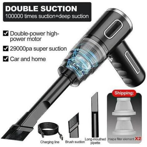 Aspirateur de voiture puissant humide et sec sans fil à forte aspiration portatif (1/4)