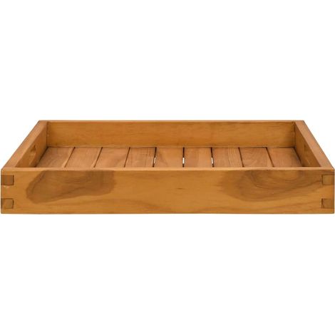 vidaXL Bandeja de madera de teca maciza 50x50 cm (1/2)