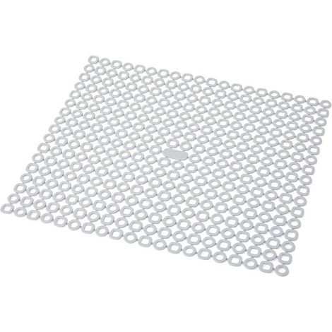 Tapis d'évier découpable 1 pièce Gris Protection sur mesure Cuisine et évier 39,7 x 33,5 x 0,5 cm (1/4)