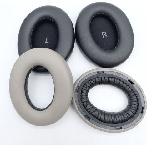 Coussinets de rechange pour casque Sennheiser Momentum 4, en similicuir avec mousse à mémoire de forme, noir et champagne.