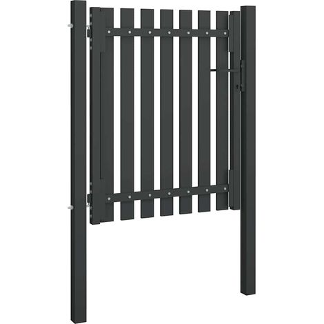 Maison Exclusive - Gartentor aus Stahl 100 x 100 cm Anthrazit