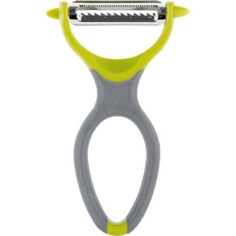 Éplucheur multifonctionnel en acier inoxydable râpe à fruits et légumes cuisine grattoir à fruits créatif 127.32.8cm vert (1/2)