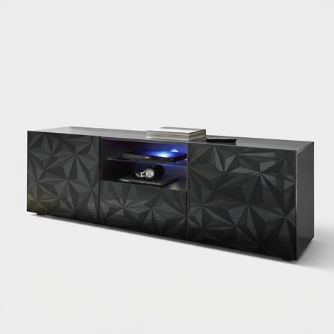 Porta TV moderno con ante e cassetto Made in Italy Mosca