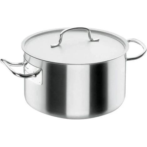 Lacor Chef Schmorpfanne Edelstahl 32 cm Silber