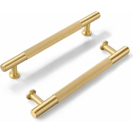 [NEVER USED] 6 pieces modern furniture handles 96 mm cabinet handles with screws door handle for drawer desk wardrobe gold