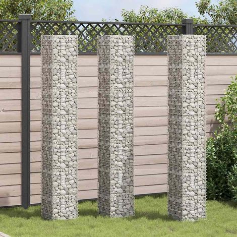 Maison Exclusive - Fioriere Rialzate a Gabbione 3 pz 30x30x200 cm in Ferro