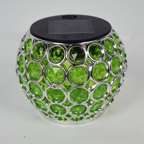 Hohle dekorative Solarlampe, Tischnachtlicht, LED-Außenlampe mit Helligkeitsregelung, Gartenbeleuchtung (grün) (1/5)