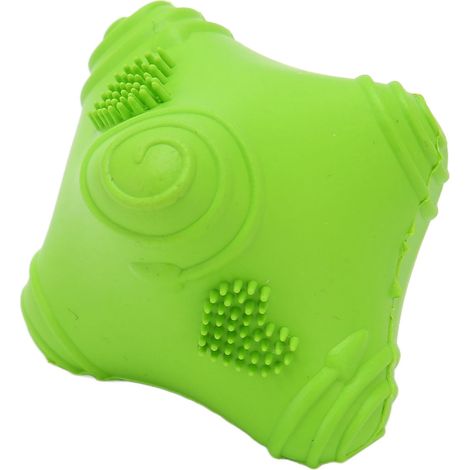 Jouet à mâcher en caoutchouc pour animaux de compagnie, interactif et amusant, haute résistance à la morsure, pour chiens et animaux de compagnie, vert moyen (1/5)