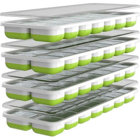 Ensemble de bacs à glaçons - Lot de 4 - Fond souple, silicone transparent sans BPA (1/5)