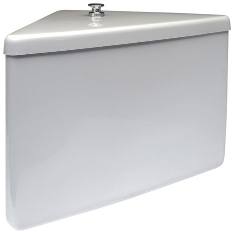 Cisterna d'angle, plastique, 9 litres suspendue basse, JOMO 180 002 blanc