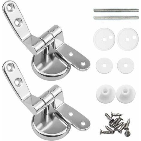 Ersandy Toilet Seat Hinge, Pack of 2 Replacement Toilet Seat Hinges with Zinc Alloy Fixingsdengyank (1/5)