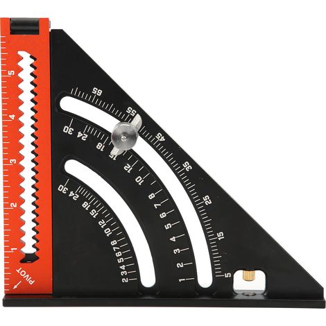 Règle d'angle pliante en alliage d'aluminium pour menuiserie, outil de mesure 0–290 mm, triangle de précision (1/5)