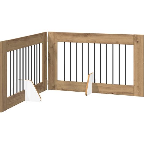 Cancello per cani pieghevole con supporti 2 pz 200,5 cm vidaXL (1/5)