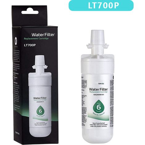 Filtre à Eau pour Réfrigérateur Compatible LG LT700P / ADQ36006101 - Cartouche de Filtration pour Eau et Glaçons pour LG et Kenmore