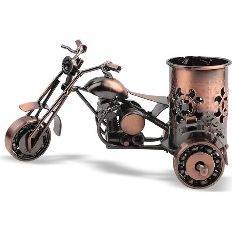 Porte-crayon et stylo moto pour bureau, cadeau déco pour homme. (1/5)