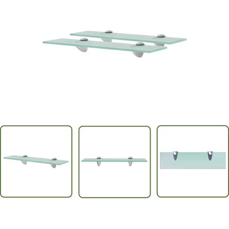 The Living Store Schweberegale 2 Stk. Glas 40x10 cm 8 mm - Wandregal - Glasregal - Dekorationsschrank - Badezimmerregal - Wohnraumorganisation (1/5)