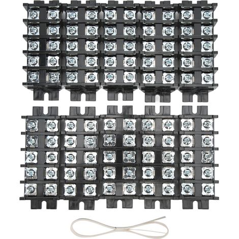50 connecteurs électriques compacts 60A 600V en ABS isolant, bornier universel à visser pour raccordement filaire (1/5)