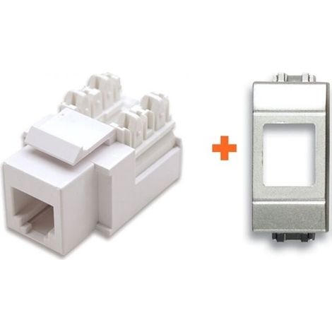 Intellinet presa telefonica incasso rj11 compatibile Bticino light tech argento