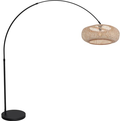 Mexlite - lampada da terra - Flair - nero - bambù metallo -