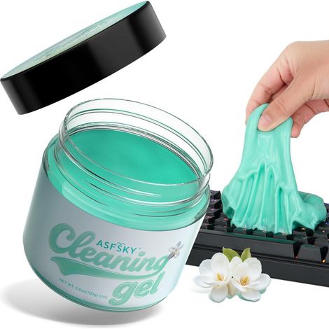 Reinigungsgel für Auto & Haushalt, wiederverwendbar, 160g, Delikates Grün (1/5)