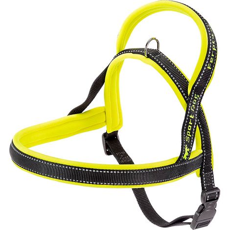 Ferplast SPORT DOG P Pettorina per cani con imbottitura soft. Varie misure e colori fluo.. Variante MEDIUM - Misure: A: 58 cm B: 69-86 cm - Giallo