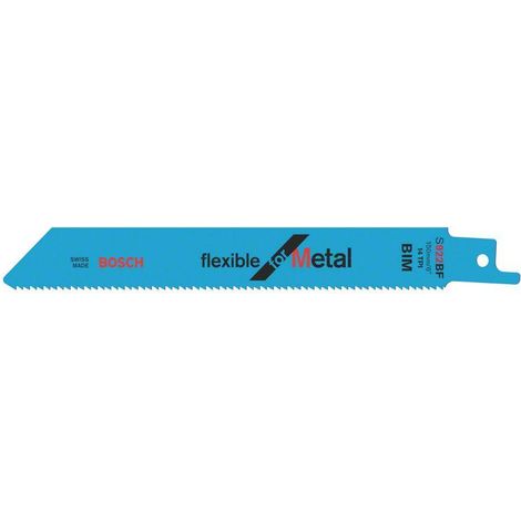 Bosch, lama per sega frontale S 922 BF, flessibile per metallo, kit 25 pezzi 2608657550